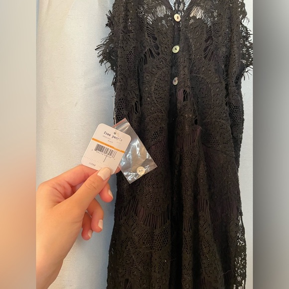 Free people black lace dress size small NWT - Picture 3 of 5